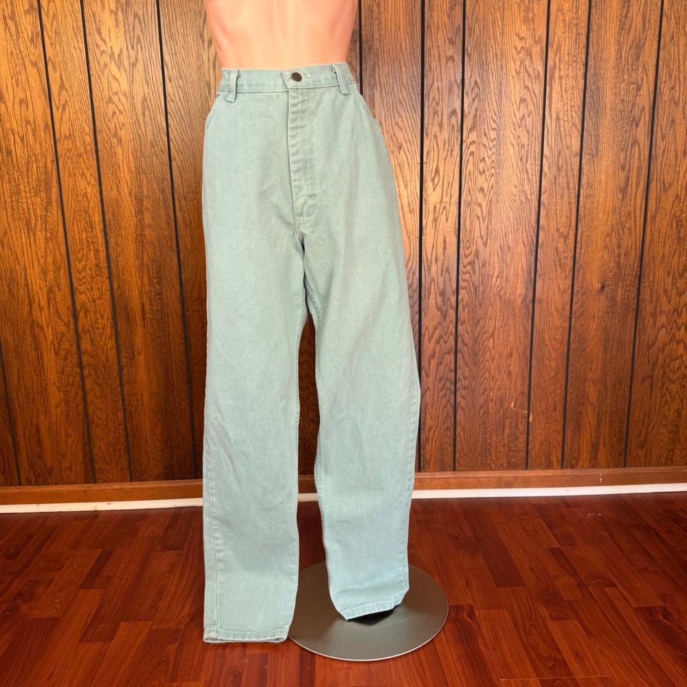 Vintage Light Wash Denim Jeans Wrangler Women 28 High Rise Retro Straight Leg